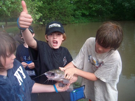 fishing at summer camp